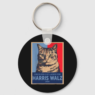 Childless Cat Ladies For Harris Waltz 2024 Funny C Key Ring