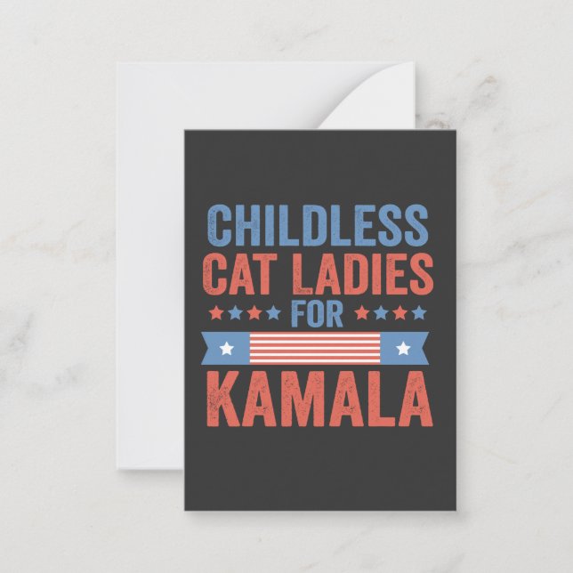 Childless Cat Ladies For Kamala 2024 Card (Front)
