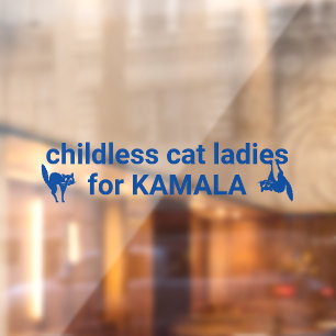Childless cat ladies for Kamala funny blue cats