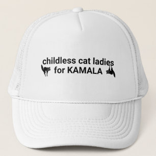 Childless cat ladies for Kamala funny cute cats Trucker Hat