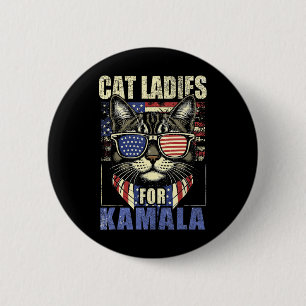 Childless Cat Ladies For Kamala Harris 2024 Electi 6 Cm Round Badge