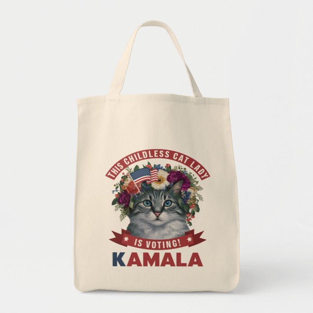 Childless Cat Ladies for kamala harris  Tote Bag (Front)