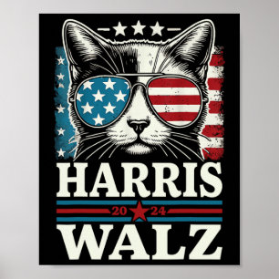 Childless Cat Ladies For Kamala Harris Waltz Cat L Poster