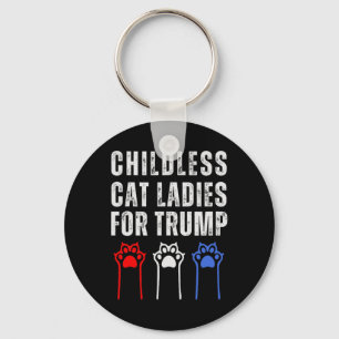 Childless Cat Ladies For Trump Republican Voter Key Ring