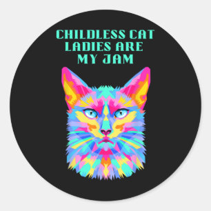 Childless Cat Ladies Funny Democratic Classic Round Sticker