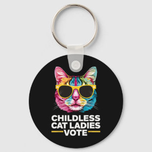 Childless Cat Ladies Vote Blue 1 Key Ring