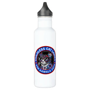 Childless Cat Ladies Vote Kamala US 2024 Dems 710 Ml Water Bottle
