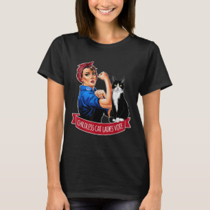 Childless Cat Ladies Vote Rosie The Riveter Women T-Shirt