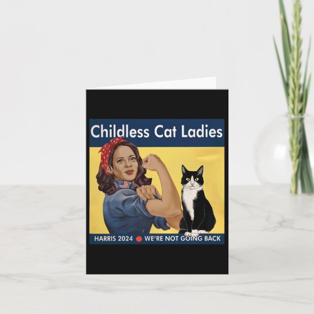 Childless Cat Ladies We're Not Going Back Harris 2 Card (Front)