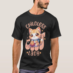 Childless Cat Lady,2024 Childless kwaii cute Cat L T-Shirt