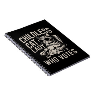 Childless Cat Lady 2024 Election Vote Kamala Notebook