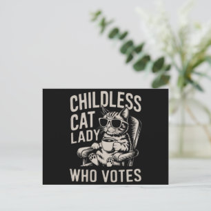 Childless Cat Lady 2024 Election Vote Kamala  Postcard