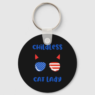Childless Cat Lady 2024 Funny Cat Lover Mum Woman Key Ring