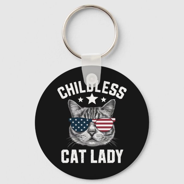 Childless Cat Lady 2024  Key Ring (Front)