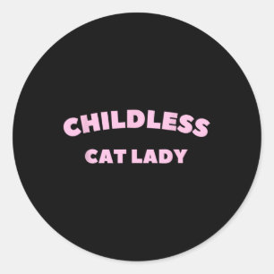 Childless Cat Lady 2024 Millennial 1 Classic Round Sticker
