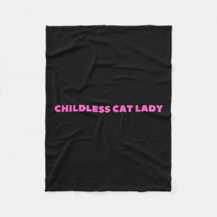 Childless Cat Lady 2024 Millennial  Fleece Blanket