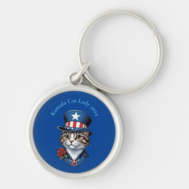 Childless Cat Lady 2024 Thunder_Cove Key Ring (Front)