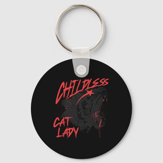 Childless Cat Lady 2  Key Ring (Front)