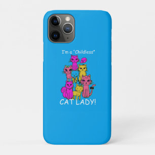 Childless Cat Lady - Cartoon Cat Design iPhone 11 Pro Case