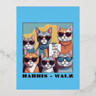 Childless cat lady childless cat ladies for Kamal Foil Holiday Postcard