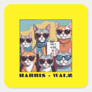 Childless cat lady childless cat ladies for Kamal Square Sticker