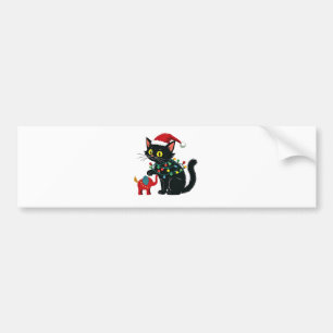 Childless Cat Lady Christmas Kamala Trump Bumper Sticker