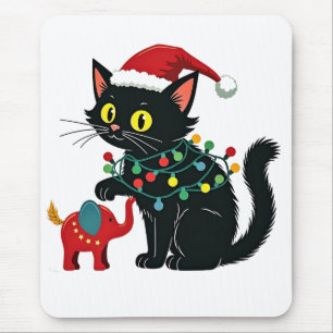 Childless Cat Lady Christmas Kamala Trump Mouse Pad