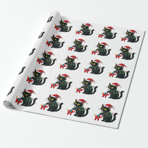 Childless Cat Lady Christmas Kamala Trump  Wrapping Paper