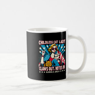 Childless Cat Lady Claws Out Coffee Mug