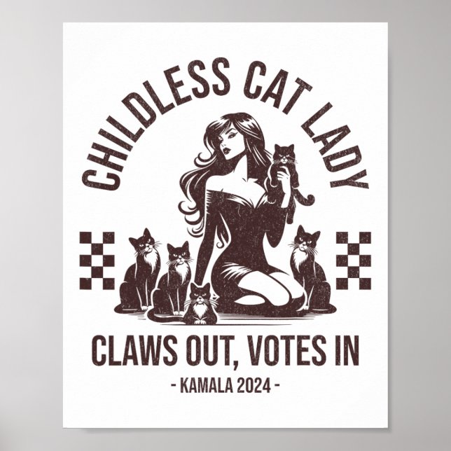 Childless Cat Lady Claws Out  Poster (Front)