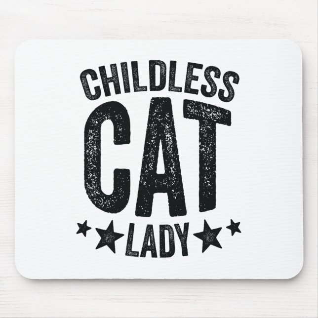 Childless Cat Lady Comma La Kamala Harris For Pres Mouse Pad (Front)