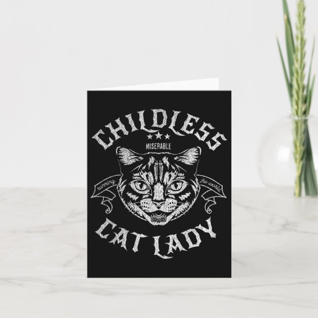 Childless Cat Lady Feminist Voting  Card (Front)
