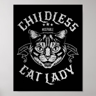Childless Cat Lady Feminist Voting  Poster