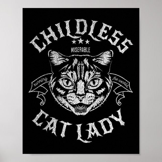 Childless Cat Lady Feminist Voting  Poster (Front)