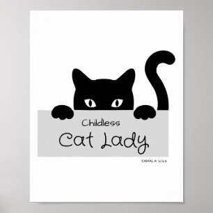 Childless Cat Lady For Cat Mum Women Cat Lady 2024 Poster