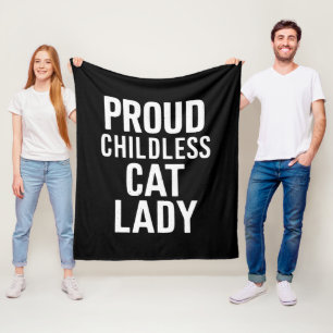 Childless Cat Lady for Cat Mum Women Cat Lady Fleece Blanket
