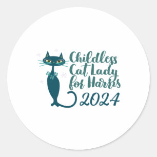 Childless Cat Lady For Harris Sticker