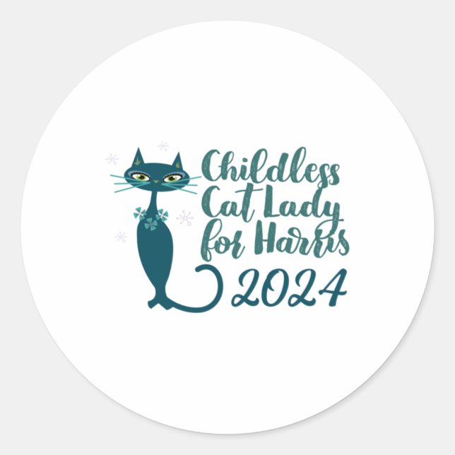 Childless Cat Lady For Harris Sticker  (Front)
