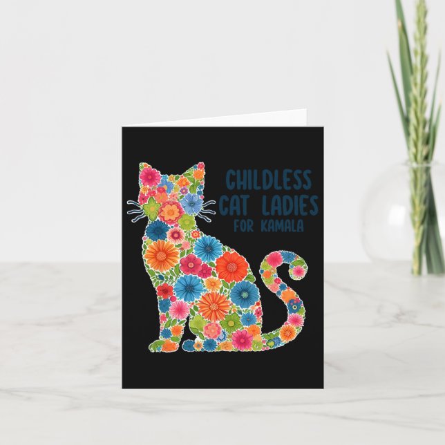 Childless Cat Lady For Kamala  Card (Front)