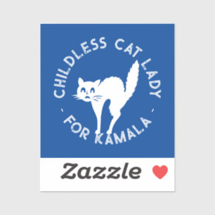 Childless Cat Lady for kamala funny cat blue