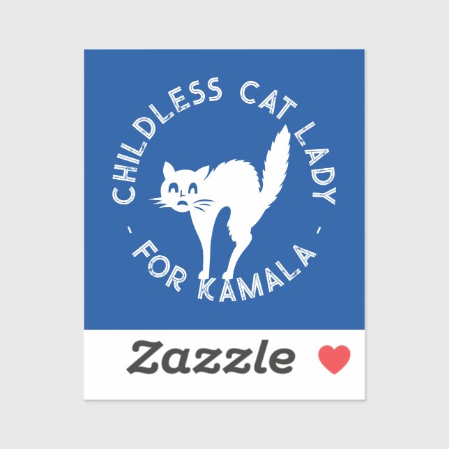 Childless Cat Lady for kamala funny cat blue (Sheet)