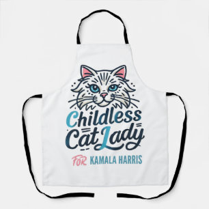 Childless cat lady for Kamala Harris Apron