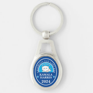 Childless Cat Lady for Kamala Harris Key Ring