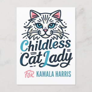 Childless cat lady for Kamala Harris Postcard