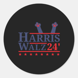 Childless Cat Lady For Kamala Harris Tim Wheimer 2 Classic Round Sticker