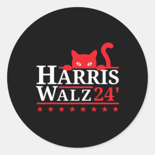 Childless Cat Lady For Kamala Harris Tim Wheimer V Classic Round Sticker