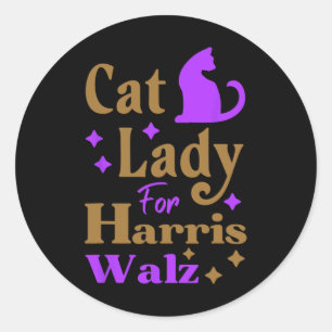 Childless Cat Lady For Kamala Harris Tim Wheimer W Classic Round Sticker