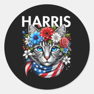 Childless Cat Lady For President 2024 Funny Gifts Classic Round Sticker