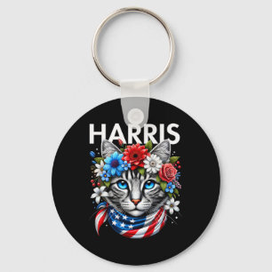 Childless Cat Lady For President 2024 Funny Gifts  Key Ring