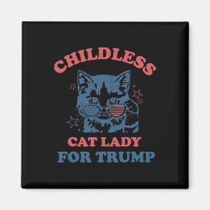 Childless Cat Lady For Trump Funny 2024 Election Magnet